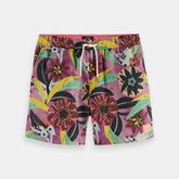 Mid-Length Printed Bermuda Swim Shorts