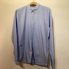 Essential Poplin Striped Button Up Shirt - Slim Fit