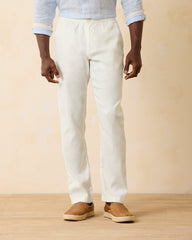 Beach Coast Linen Blend Elastic Waist Pants