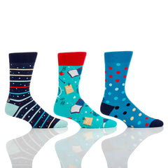 3-Pack Teacher Crew Socks