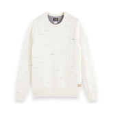 Space-Dye Yarn Structured Cotton-Blend Sweater