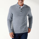 Sorentto Beach Button Mock Neck