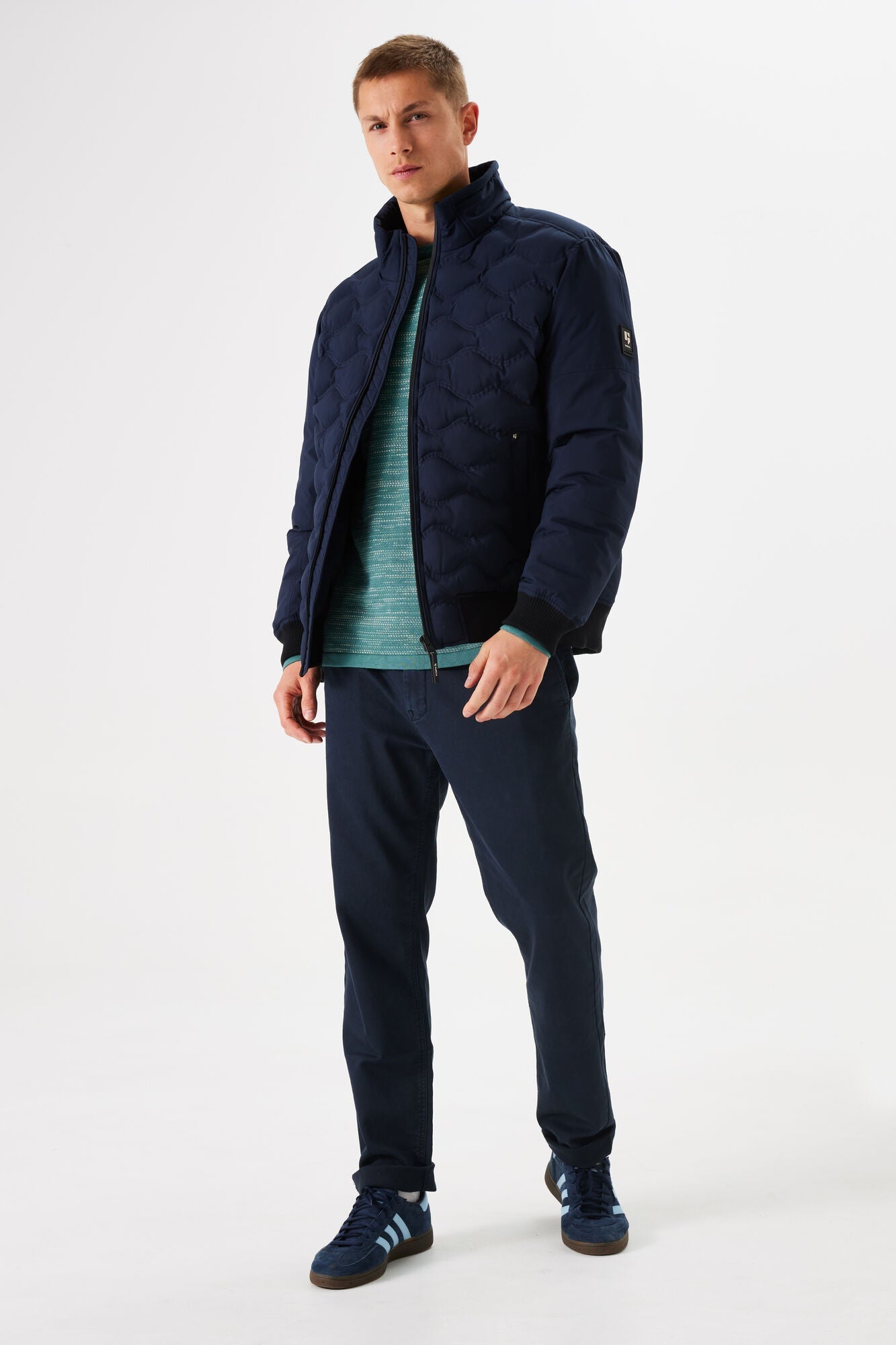 GJ410901 Quilted Bomber Jacket