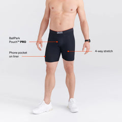 Training Short Light-Compression Mesh Long Leg - Black