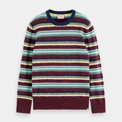 Regular-fit Mixed Yarn Striped Sweater