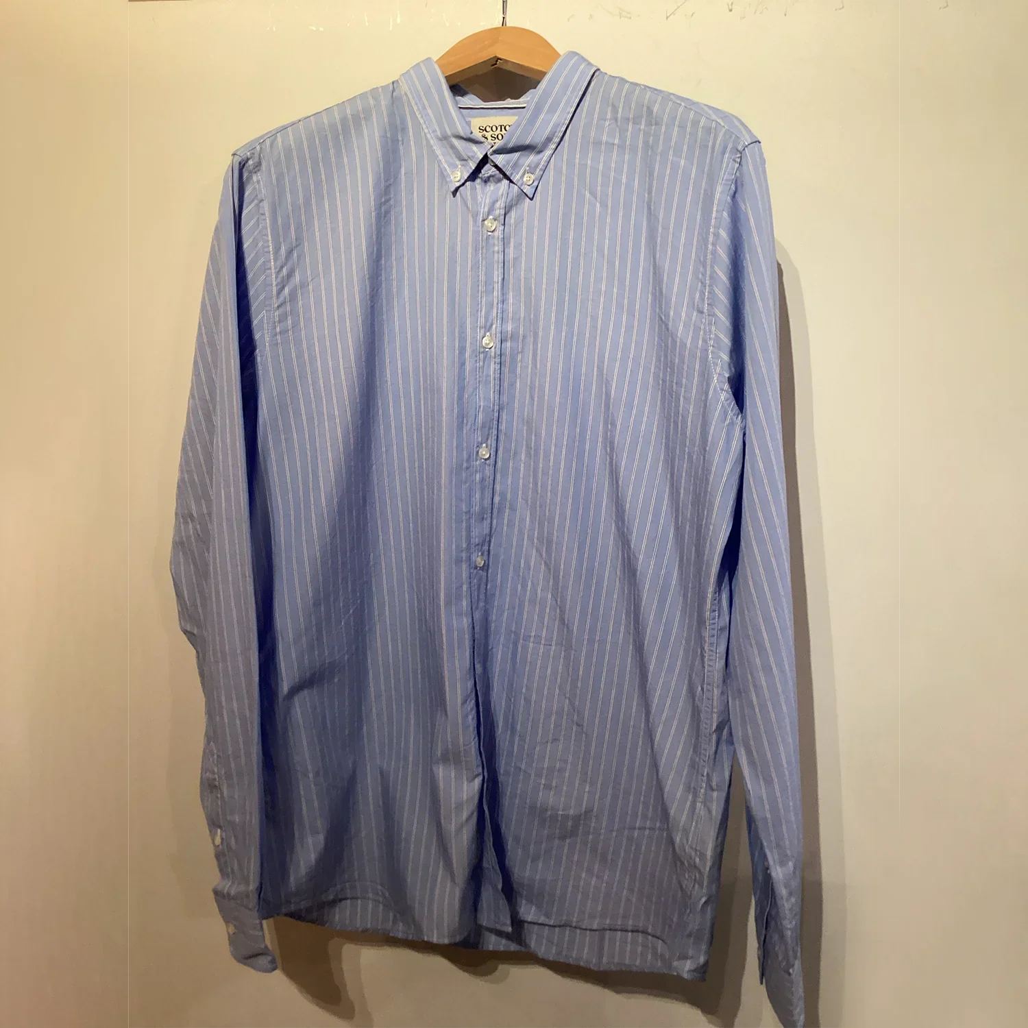 Essential Poplin Striped Button Up Shirt - Slim Fit
