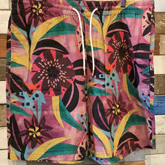 Mid-Length Printed Bermuda Swim Shorts
