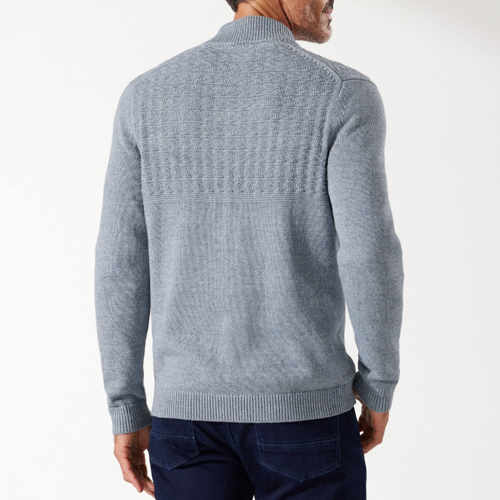 Sorentto Beach Button Mock Neck